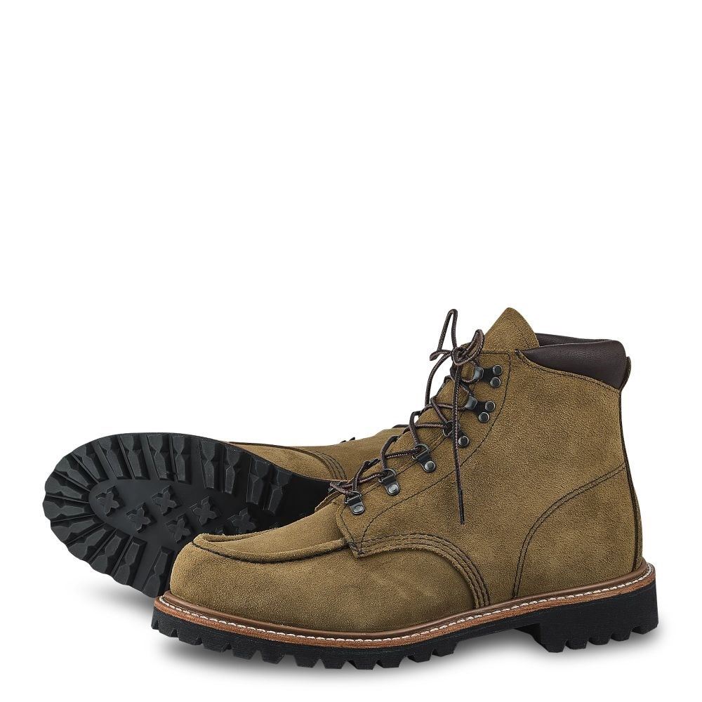 Red Wing Sawmill 6-Inch Boot in Mohave Leather Mens Heritage Boots Olive - Style 2926